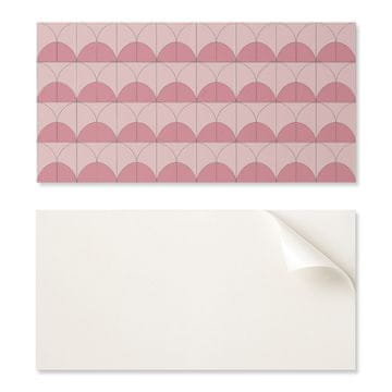 COLORAY Paket vinilnih pločica, jednostavna montaža, geometrijski polukrugovi, raspored 10x40x20 cm