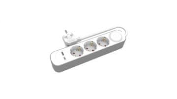 3x fiksni produžni kabel s prekidačem i USB A USB C utičnicama 1,5 m schuko PS-370SWS+usb a+usb c/1,5 E W-30006