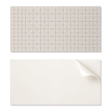 COLORAY Paket vinilnih pločica s motivom za kuhinju i dnevni boravak, geometrijski uzorak s krugovima, 6x60x30 cm