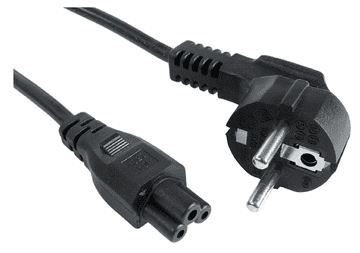 Lanberg Kabel za napajanje prijenosnog računala (mikrobni) IEC 7/7 - IEC 320 C5 1,8 m VDE crni CA-C5CA-11CC-0018-BK