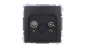 Simon Basic R-TV antenska utičnica, prolazna 10 dB (modul), 1x ulaz: 5-862 MHz, crna BMZAP10/1.01/49