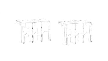 Set od 2 poklopca priključaka za tropolne rastavljače GA063125 A, GA063125 C, GA080 D i GA125 D GAX84