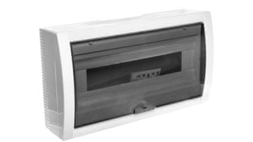 Panasonic Nadžbukna razvodna ploča, 1 red, 18 modula, IP40, prozirna vrata 90912118 Viko by