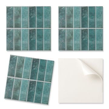 COLORAY Set PVC pločica s uzorkom, samoljepljive za spavaću sobu. Elegantne pravokutne pločice 4x50x50 cm.