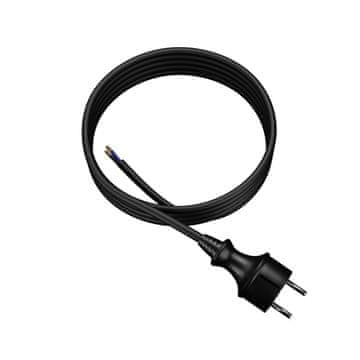 OJAČANI GUMENI KABEL S RAVNIM UTIKAČEM 4,5 M 2x1 MM2 IP44 H07RN-F