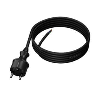 GUMENI KABEL ZA NAPAJANJE S RAVNIM UTIKAČEM 4M 3x1,5MM2 16A IP44 CRNI