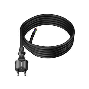 GUMENI KABEL ZA NAPAJANJE S RAVNIM UTIKAČEM 4M 3x2,5MM2 16A IP44 CRNI