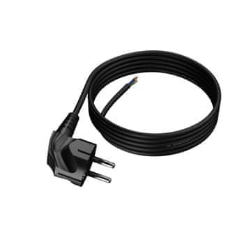 NAPAJNI KABEL S KUTNIM UTIKAČEM 4M 3x1MM2 16A UNI-SCHUKO CRNI