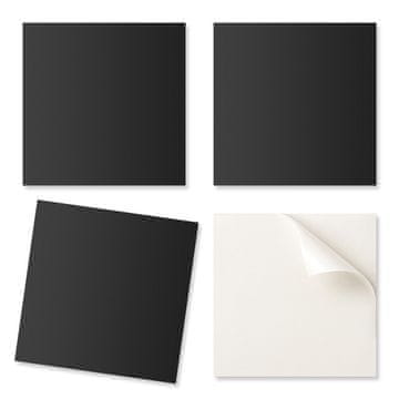 COLORAY Estetske zidne vinilne pločice s otiskom, boja tamno grafitu, 4x50x50 cm