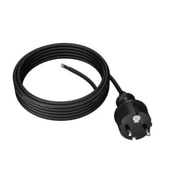 GUMENI KABEL ZA NAPAJANJE S RAVNIM UTIKAČEM 5M 3x1MM2 16A IP44 H05RR-F