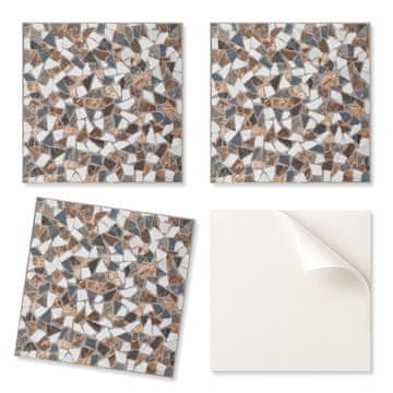 COLORAY Pločice PVC s uzorkom za dnevni boravak, samoljepljive, mozaik s različitim oblicima 4x50x50 cm