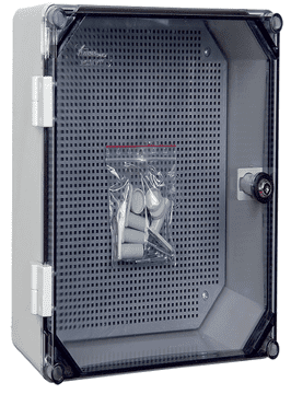 Plastično kućište UNIbox Uni-Mini/T 200x300x160 montažna ploča nosači za montažu na zid IP65 IK07 43.02