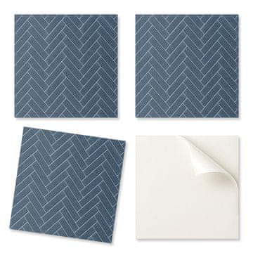 COLORAY Set PVC pločica s uzorkom za dnevni boravak, samoljepljive, uzorak riblje kosti 4x50x50 cm