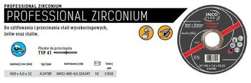 Incoflex metalni disk 400*4.0*32 profesionalni visokolegirani čelik/lijevano željezo/lijevani čelik.