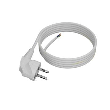 KABEL ZA NAPAJANJE S KUTNIM UTIKAČEM 3M 3x0,75MM2 16A BIJELI