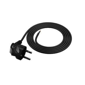 SPOJNI KABEL 1M S KUTNIM UTIKAČEM 3X1MM2 CRNI KABEL ZA NAPAJANJE