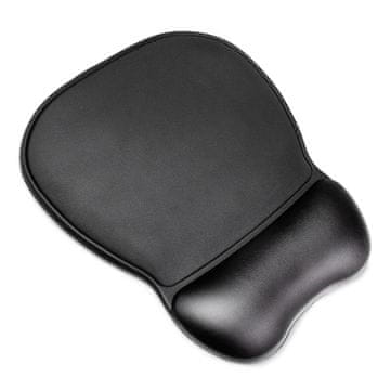 WOZINSKY ERGONOMSKA PODLOGA ZA MIŠA I NASLON ZA ZGLOB, GEL, EKO KOŽA, CRNA