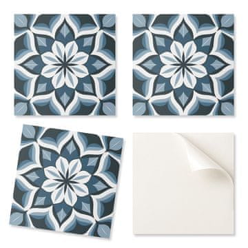COLORAY Komplet samoljepljivih vinilnih pločica s cvjetnim motivom u simetriji 9x30x30 cm