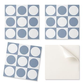 COLORAY Punjer samoljepljivih PVC pločica, geometrijski krugovi u mreži, 4x50x50 cm