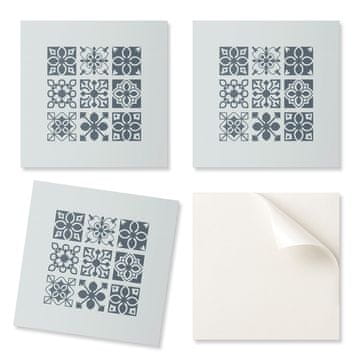 COLORAY Paket vinilnih pločica s motivom za kuhinju, geometrijski uzorci u kvadratima 9x30x30 cm
