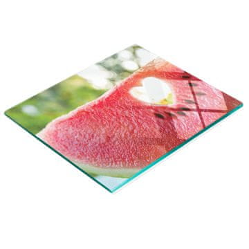 tulup.cz Kuhinjska ploča od kaljenog stakla s ukrasnom grafikom srca lubenice 60x52 cm