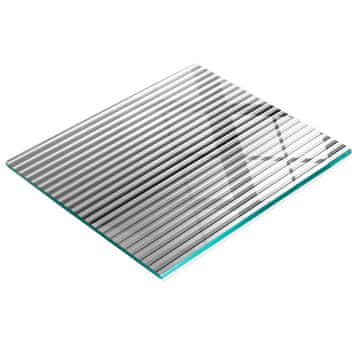 Čvrsta staklena ploča s printom Stal trake, srebrna, 60x52 cm