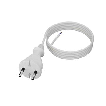 SPOJNI KABEL S RAVNIM UTIKAČEM 4M 2x1MM2 TIP E BIJELI