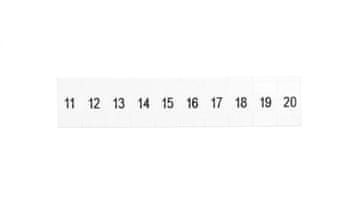 Phoenix Contact Oznaka za spojnice tračnica, ZB 5 oznaka numerirana od 11-20, bijela /10 komada/