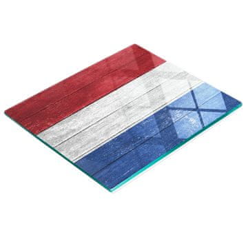 tulup.cz Dekorativna daska za rezanje od kaljenog stakla s motivom nizozemske zastave 60x52 cm