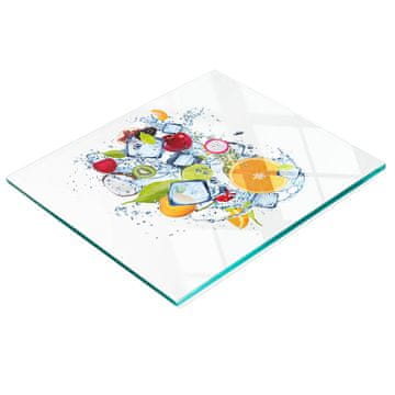 tulup.cz Dekorativna staklena daska za rezanje za kuhinju s grafikom voća i sladoleda 60x52 cm