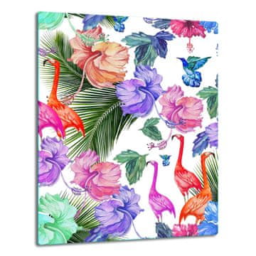 STAKLENA PLOČA, PLOČA STOLA 40x52 FLAMINGOSI