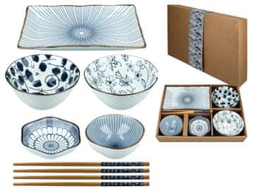 SET ZA SUŠI 4 ZDJELE TANJUR ŠTAPIĆI SET POSUĐA
