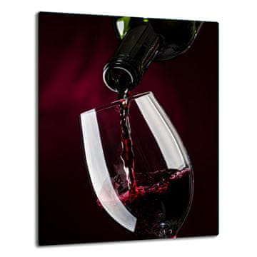 STAKLENI TANJUR PLOČA STOLA 40x52 VINO