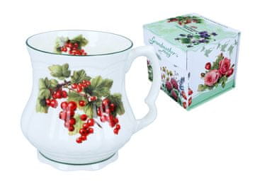 Carmani BAKINA KERAMIČKA ŠALICA S RIBIZLOM 300 ML, UKRASENA UZORKOM, POKLON
