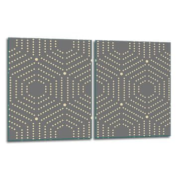 2x ZAŠTITNA PLOČA OD STAKLA ZA ŠTEDNJAK 40x52 MOSAIC