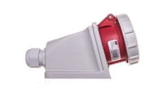 PCE Fiksna utičnica 16A 5P 400V crvena IP67 1152-6P