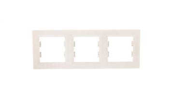 Schneider Asfora Triple horizontal frame krem EPH5800323