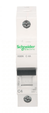 Schneider Automatski osigurač 1P C 4A 6kA AC K60N Acti9 A9K02104