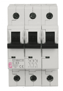 Automatski osigurač 3P C 63A 6kA AC ETIMAT10 002135722