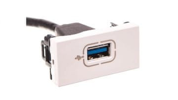 LEGRAND MOSAIC USB 3.0 utičnica s kabelom bijela 078746