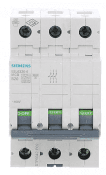 Siemens Automatski osigurač 3P B 20A 6kA AC Sentron 5SL6320-6