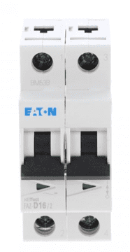 EATON Automatski osigurač 2P D 16A 15kA AC FAZ-D16/2 278783