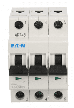 EATON Automatski osigurač 3P C 50A 15kA AC FAZ C50/3 278878