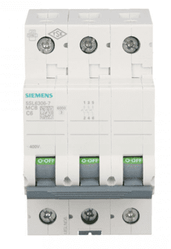 Siemens Automatski osigurač 3P C 6A 6kA AC Sentron 5SL6306-7