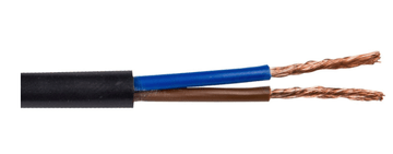 Kućište kabela H03VV-F (OMY) 2x0,75 crni 300/300V /25m/