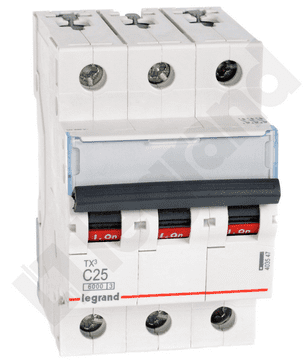LEGRAND Wyłącznik nadprądowy 3P C 25A 6kA AC S303 TX3 403547