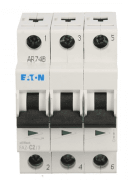EATON Automatski osigurač 3P C 2A 15kA AC FAZ C2/3 278861