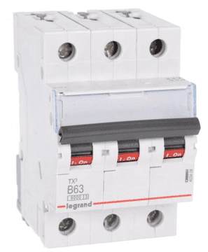 LEGRAND Automatski osigurač 3P B 63A 6kA AC S303 TX3 403408