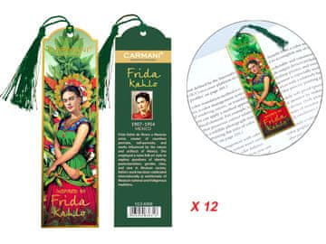 Carmani SET OD 12 PAPIRNATIH OZNAKA ZA KNJIGE S FRIDOM KAHLO, GADGETI ZA DJECU