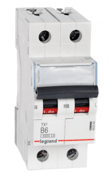 LEGRAND Automatski osigurač 2P B 6A 6kA AC S302 TX3 403383